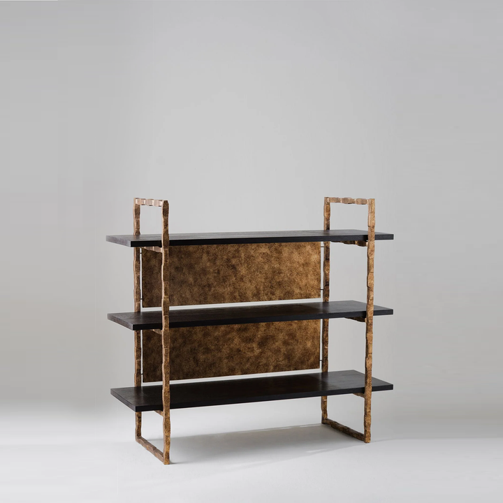 Giacometti Bookshelf - Versailles Gold with Blackened Oak