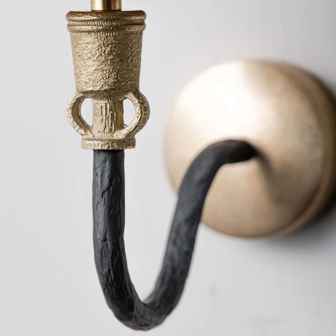 Gigi Wall Light - Black with Brass