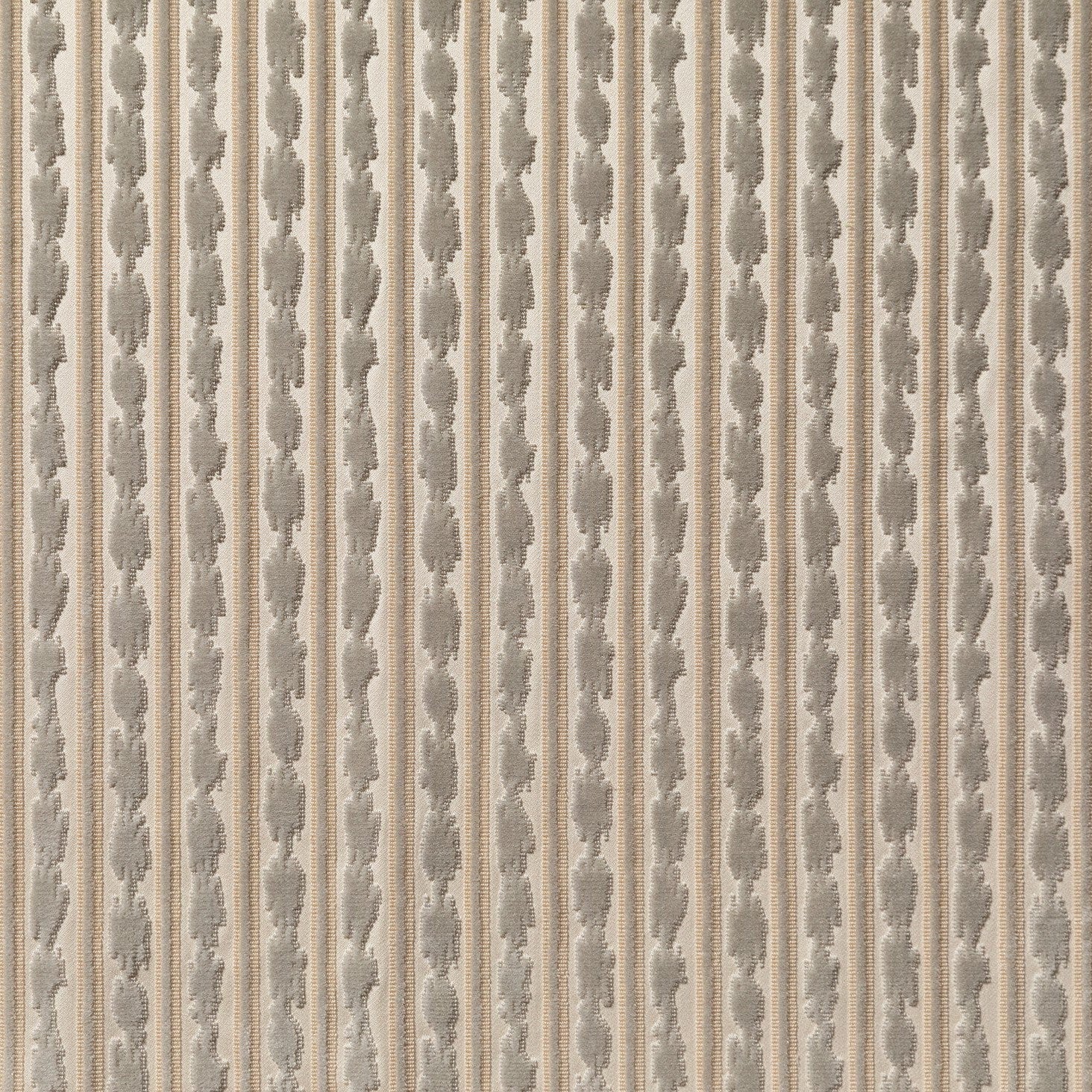Ikat Stripe - Silver / Almond
