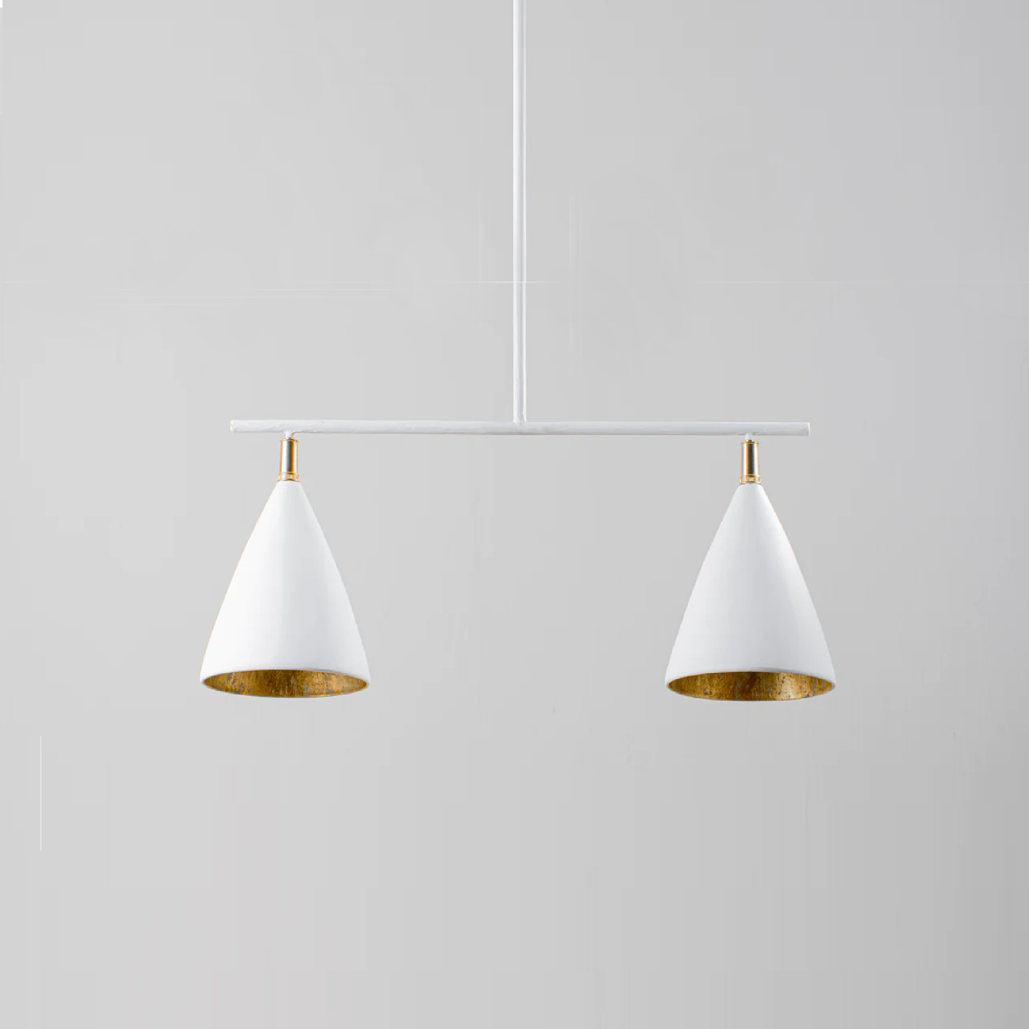Matilda Ceiling Light Medium - Plaster White with Cream Etched Gold