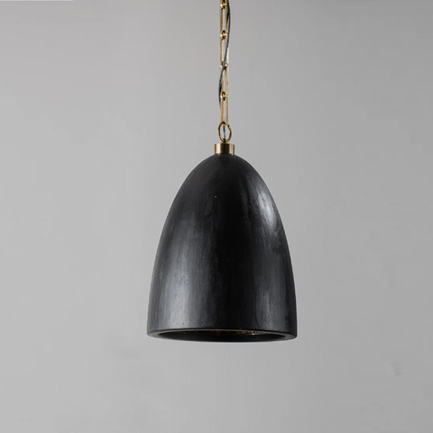 Moody Pendant - Black with Etched Gold