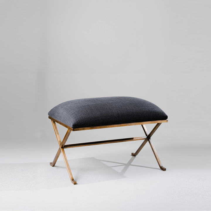 Otto Stool - Vintage Brass with Seat Pad