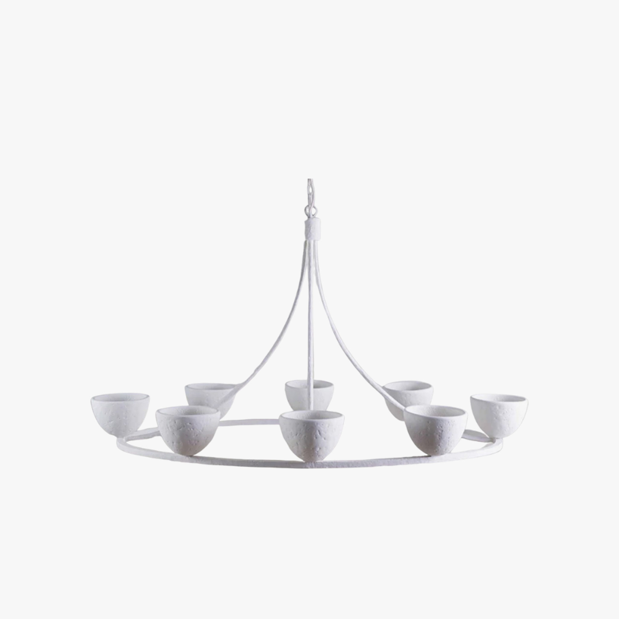 Oval Compton Chandelier - Plaster White