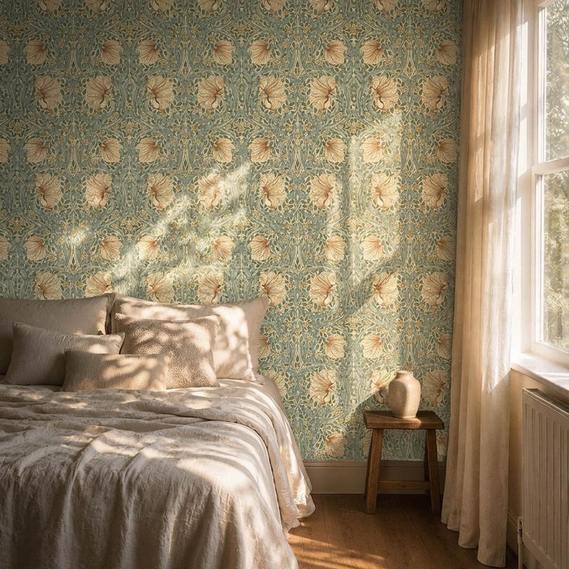 Pimpernel - Bayleaf / Chalk Wallpaper