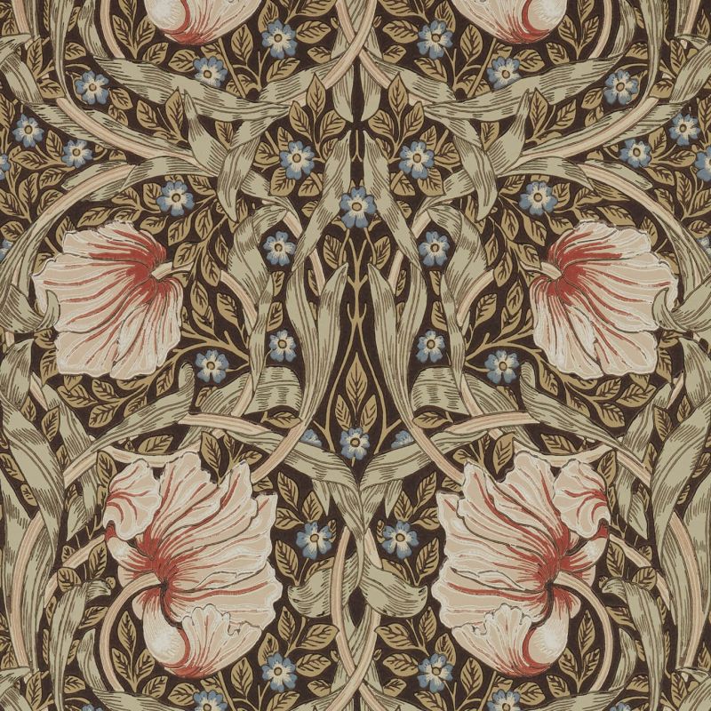 Pimpernel - Walnut / Sage Wallpaper