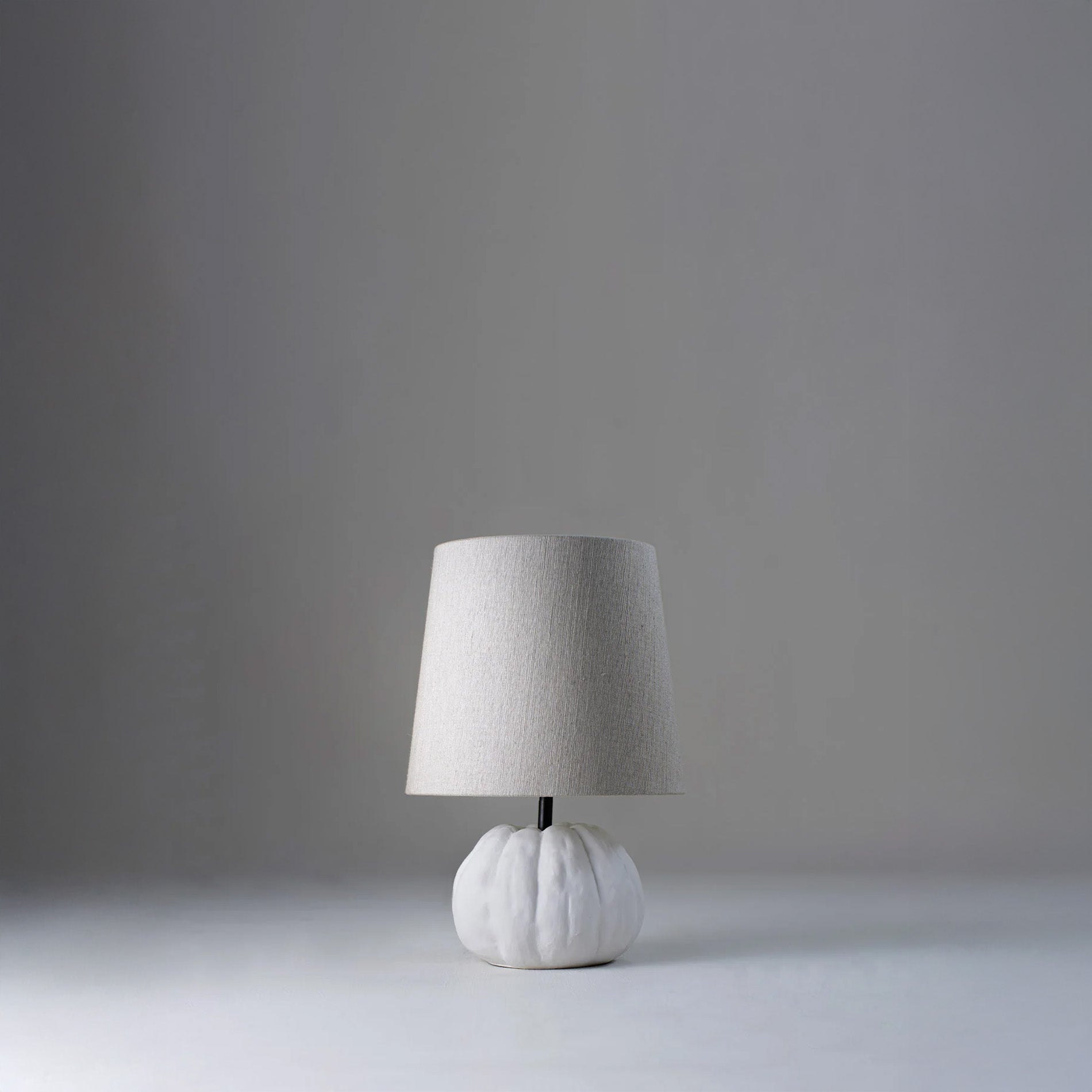 Pumpkin Lamp - Plaster White