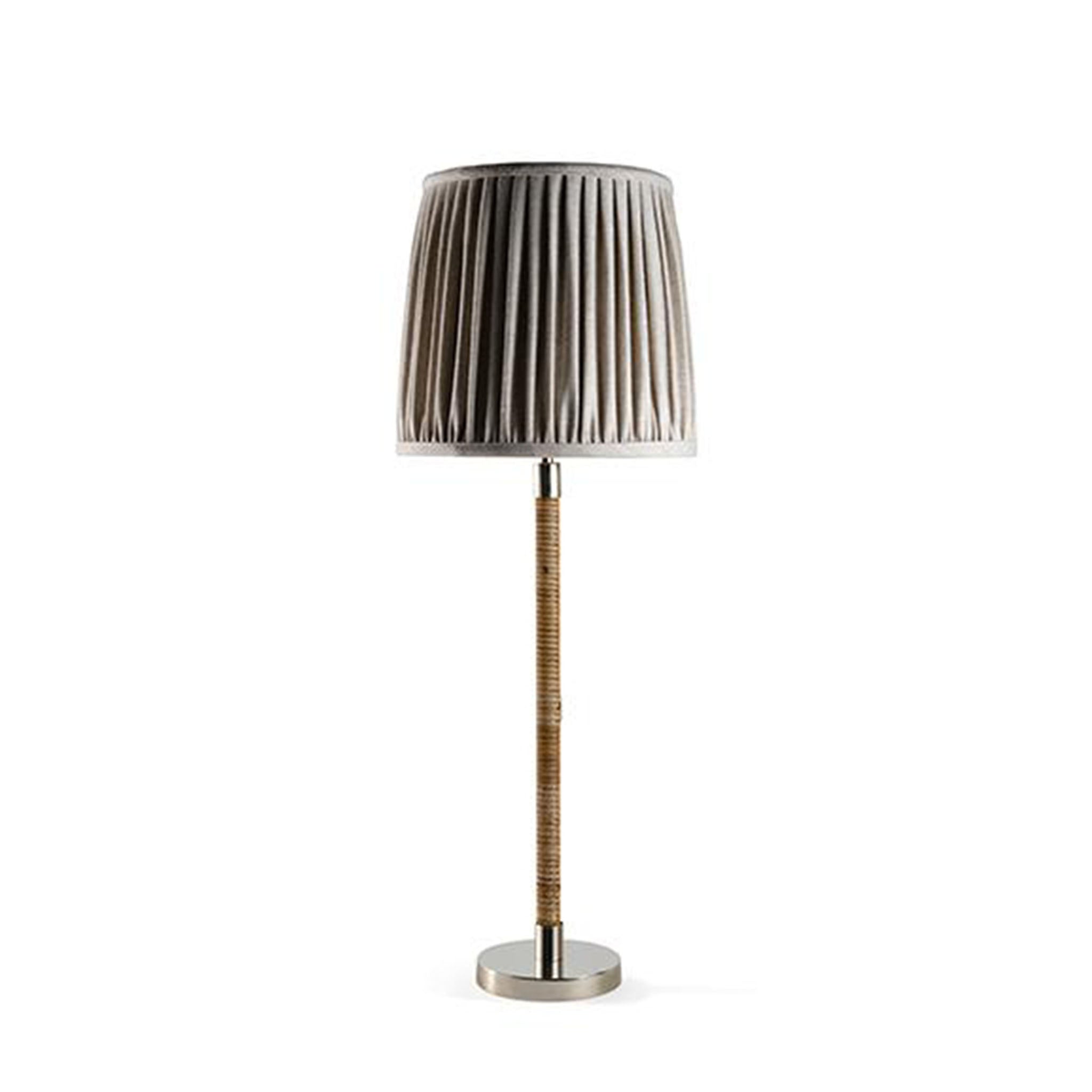 Small Holden Table Lamp - Dark Cane With Brass