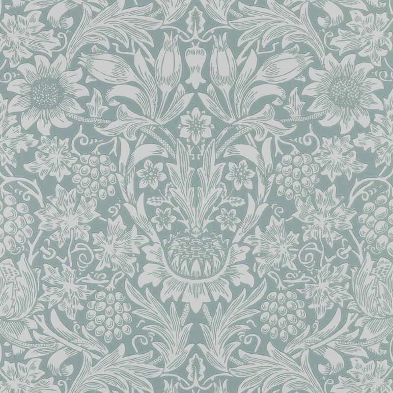 Sunflower - Light Teal Wallpaper