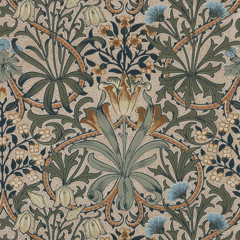 Woodland Weeds - Bayleaf / Wheat Wallpaper
