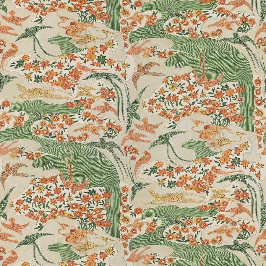 Panneau Japonais - Apricot / Vert