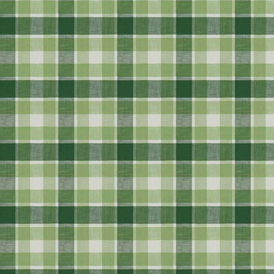 Isle Cotton Check - Greens
