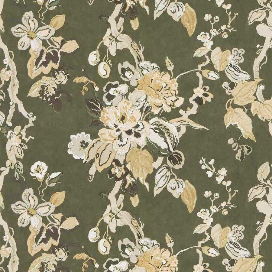 Dorvel Bouquet Wallcovering - Tarragon