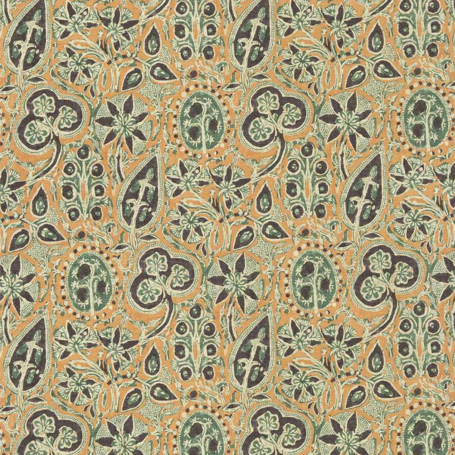 Batik Floral Sisal Wallcovering - Papaya