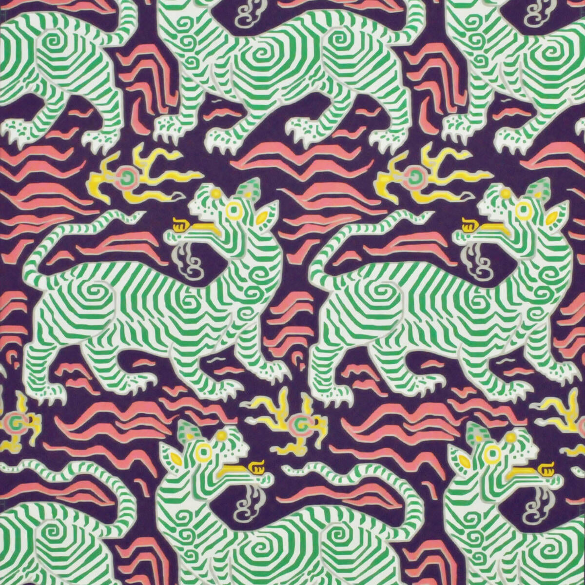 Tibet Wallpaper - Aubergine  Nc16