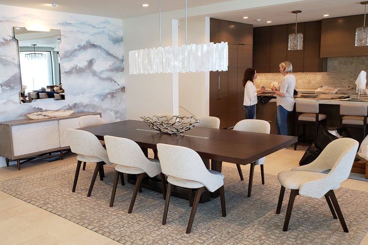 Elliptical Oval Selenite Chandelier