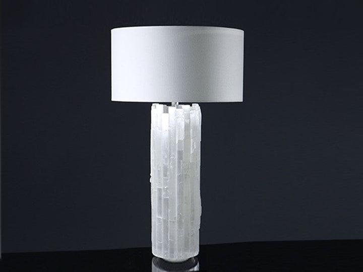 Selenite Cylinder Lamp