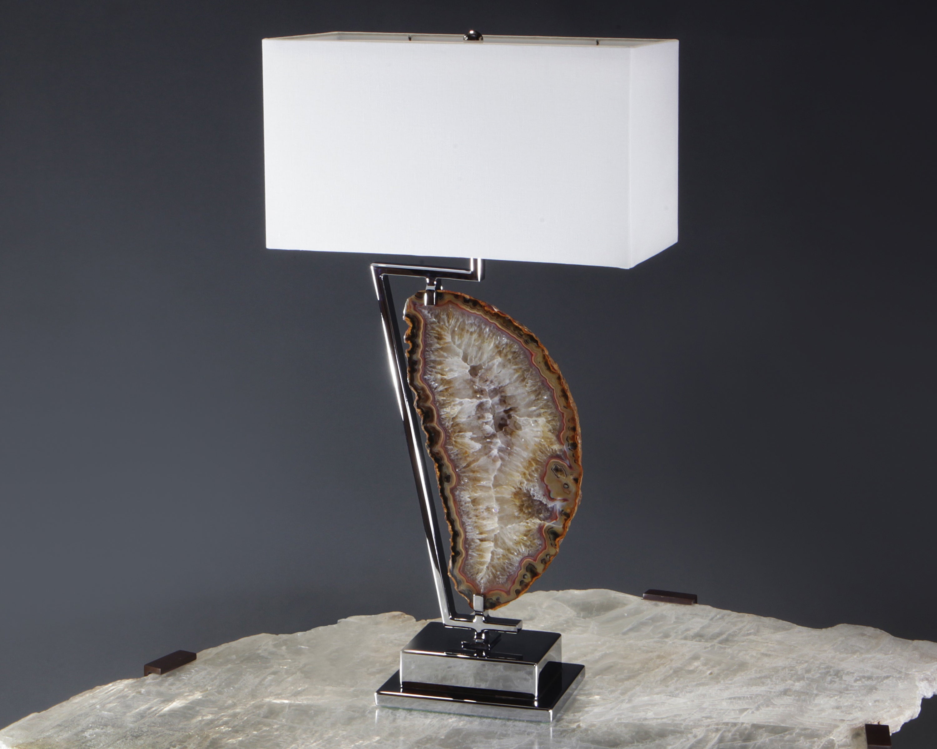Mineral Slab Profile Mount Lamp