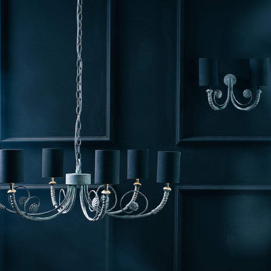 Holbein Chandelier - Blue Verdigris