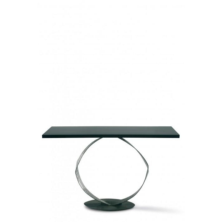 O Console Table - Bronzed - Black Lacquer