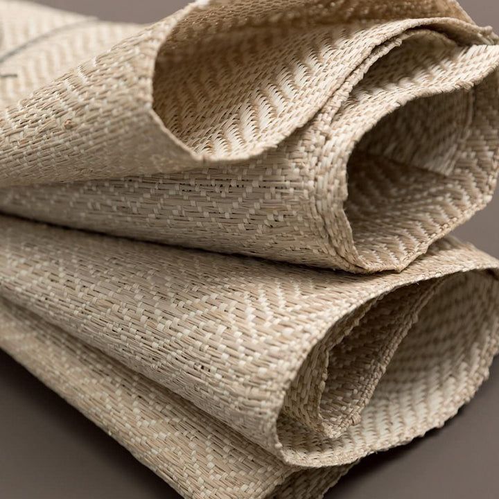 Raffia - Chevron, Sand-Natural