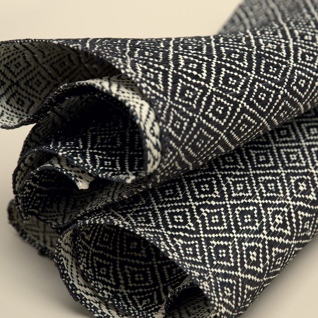 Raffia - Natural Diamond Raffia, Black