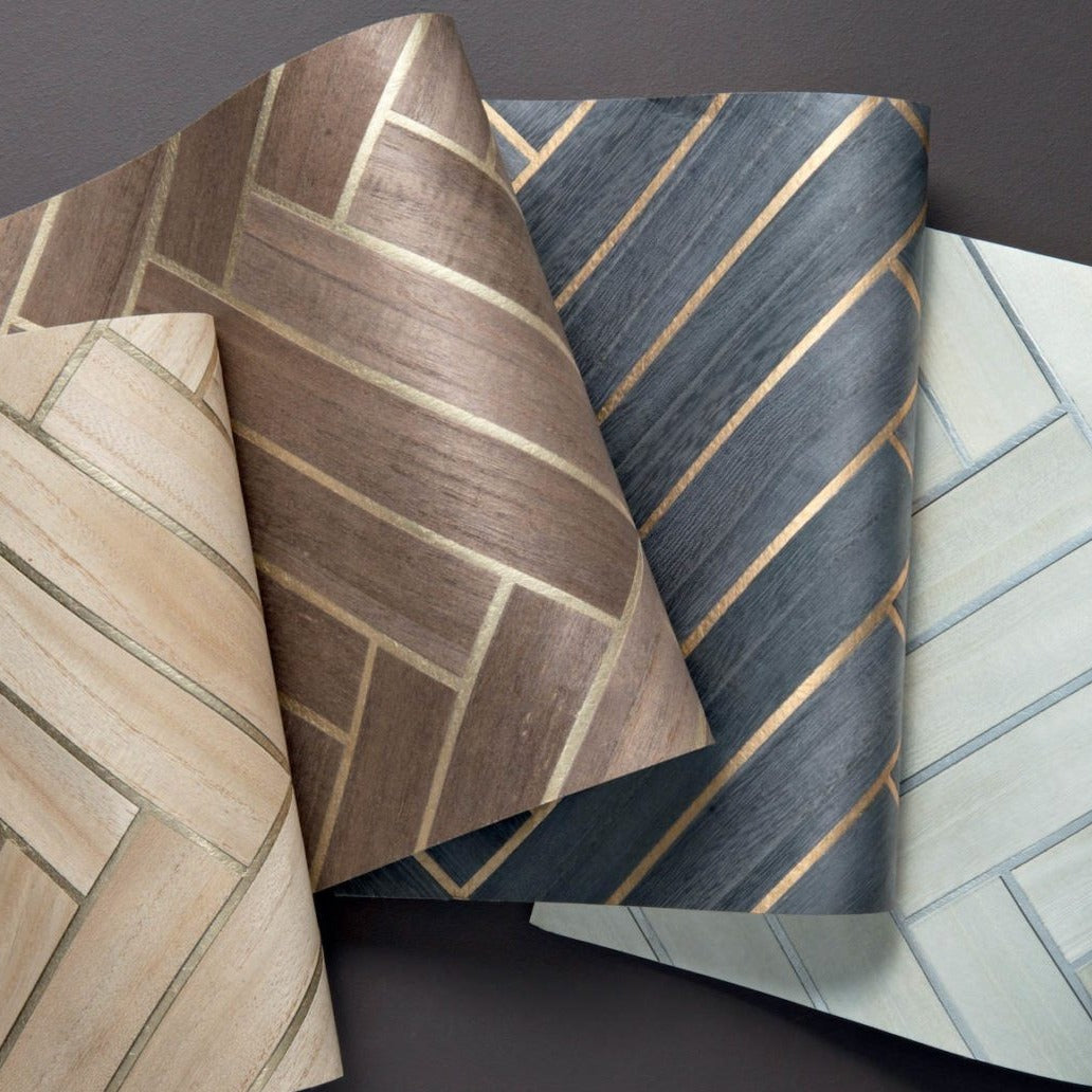 Wall Wood - Chevron, Tobacco Gold