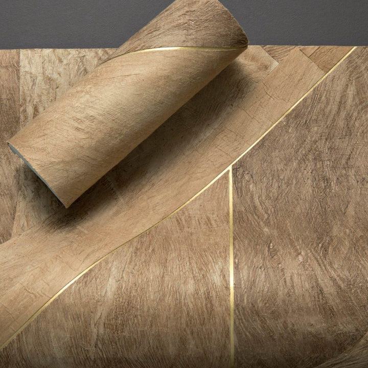 Murier Mural - Chevron Mulberry, Natural Blond Gold