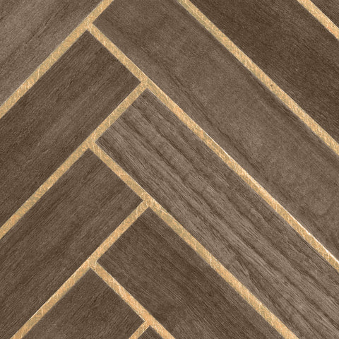 Wall Wood - Chevron, Tobacco Gold