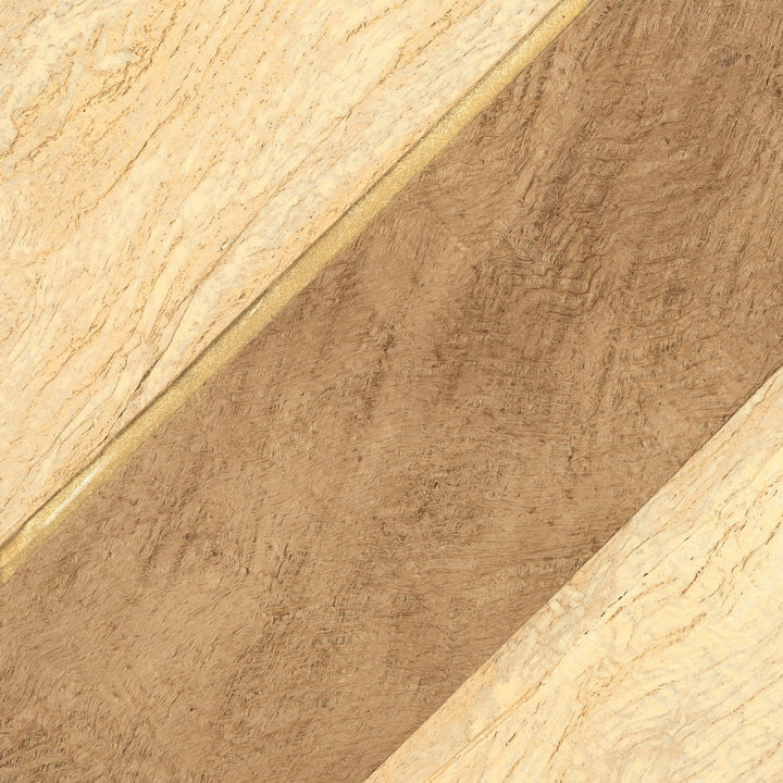 Murier Mural - Chevron Mulberry, Natural Blond Gold