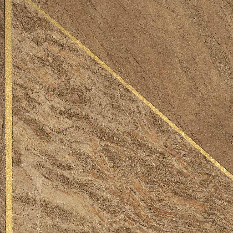 Murier Mural - Chevron Mulberry, Blond Gold