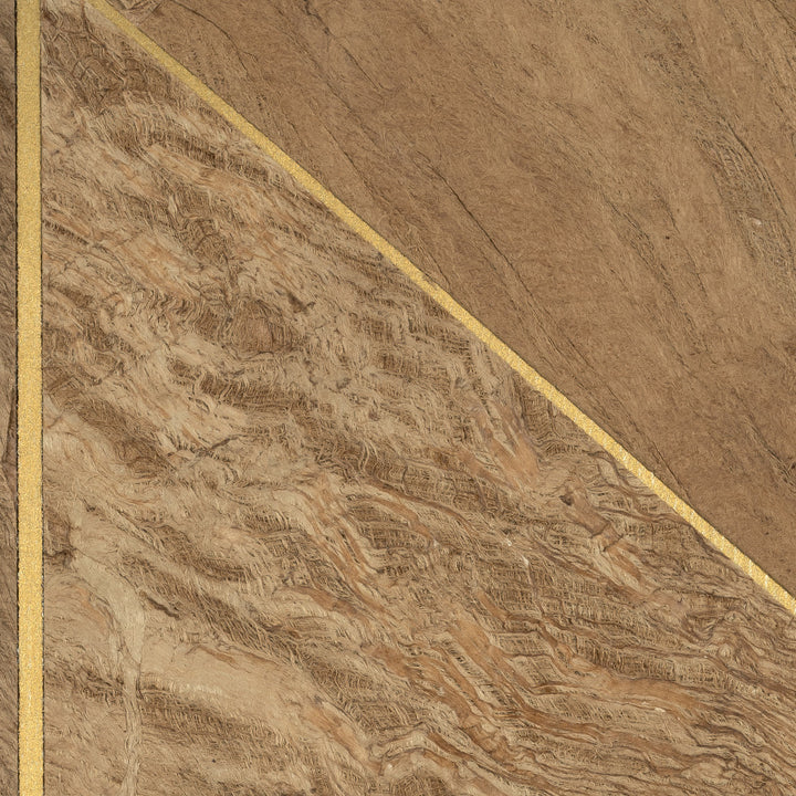 Murier Mural - Chevron Mulberry, Blond Gold