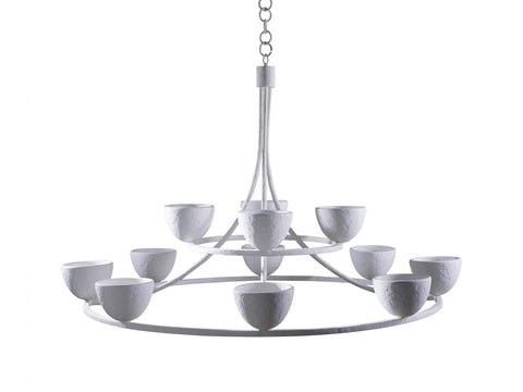 Compton Ceiling Light, Two Tier - Plaster White