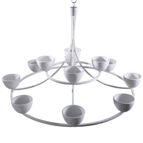 Compton Ceiling Light, Two Tier - Plaster White