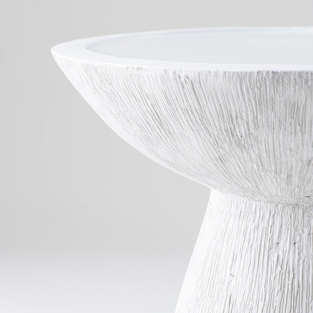 Marina Side Table - Scratched Plaster