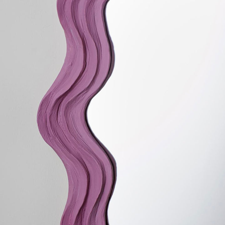 Clam Shell Mirror Round - Rhubarb