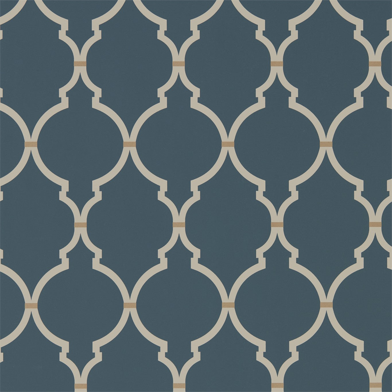 Empire Trellis - Indigo / Linen