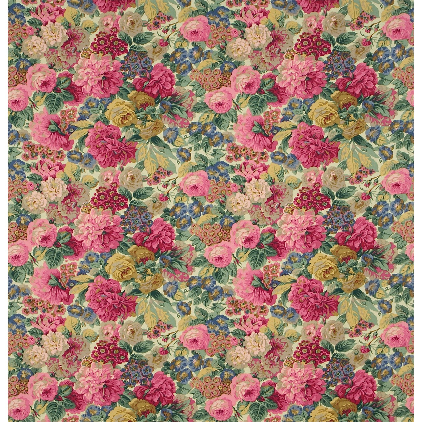 Rose & Peony - Red (Linen)