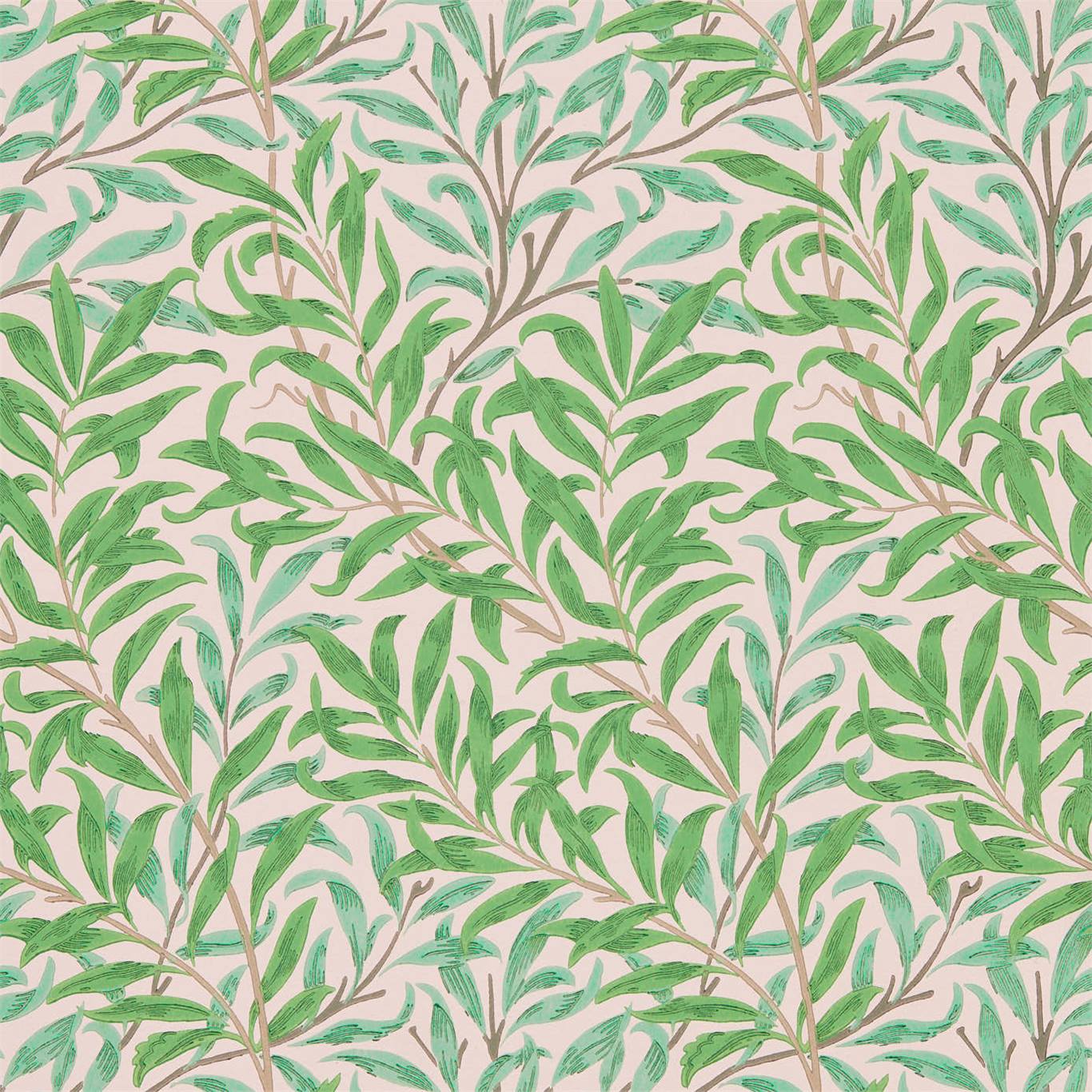 Willow Bough - Pink / Leaf Green