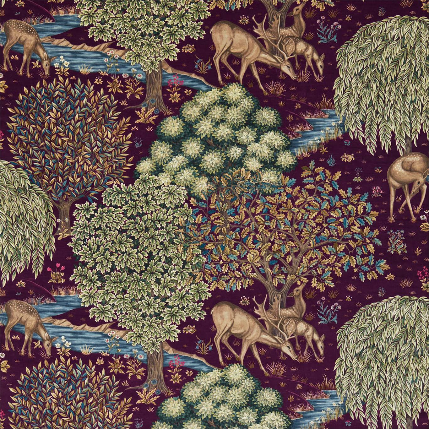 The Brook Tapestry - Tapestry Red