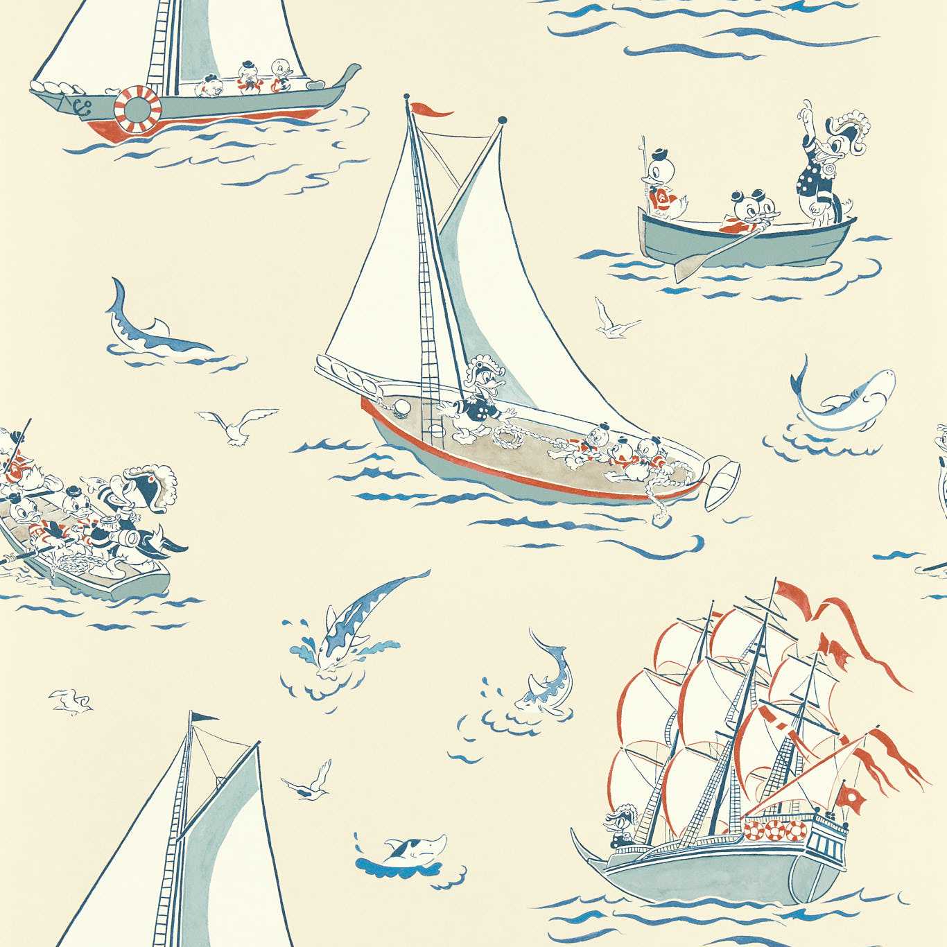 Donald Nautical Wallcovering - Sea Salt
