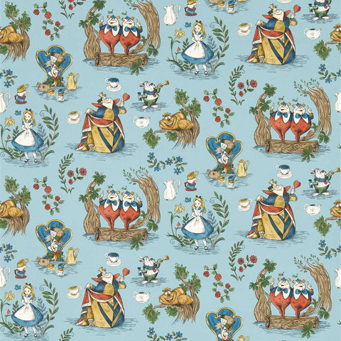 Alice in Wonderland Wallcovering - Puddle blue – Jerry Pair