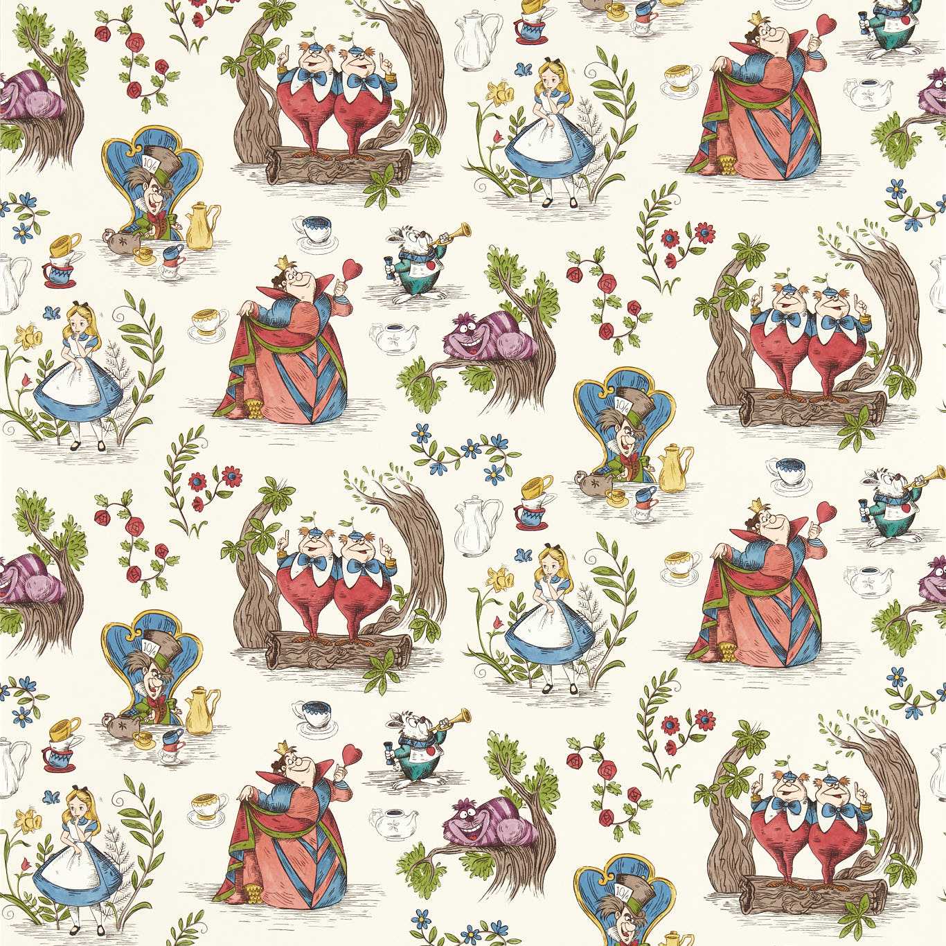 Alice in Wonderland Wallcovering - Hundreds & Thousands
