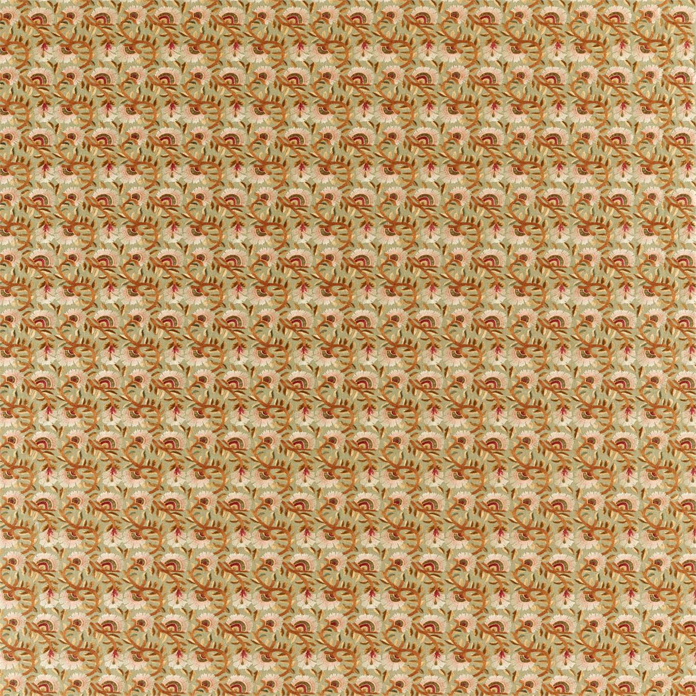 Wardle Embroidery - Olive  /  Brick