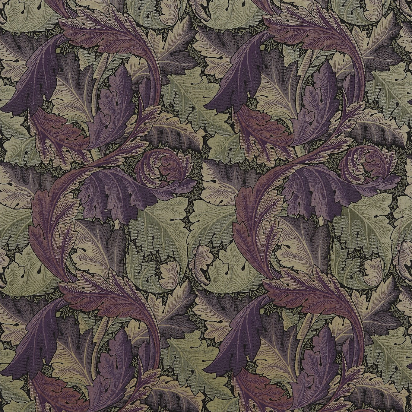Acanthus Tapestry - Grape / Heather