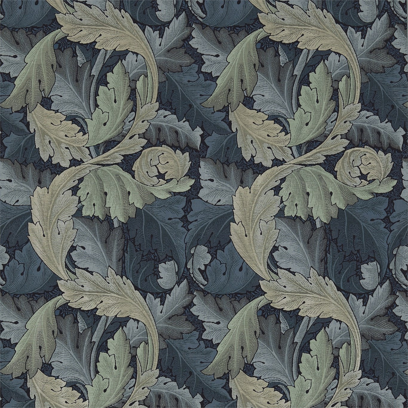 Acanthus Tapestry - Indigo / Mineral