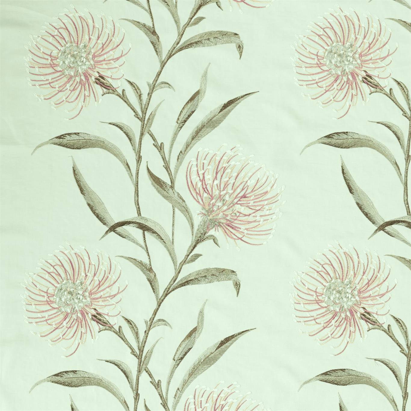 Catherinae Embroidery - Silver Mint