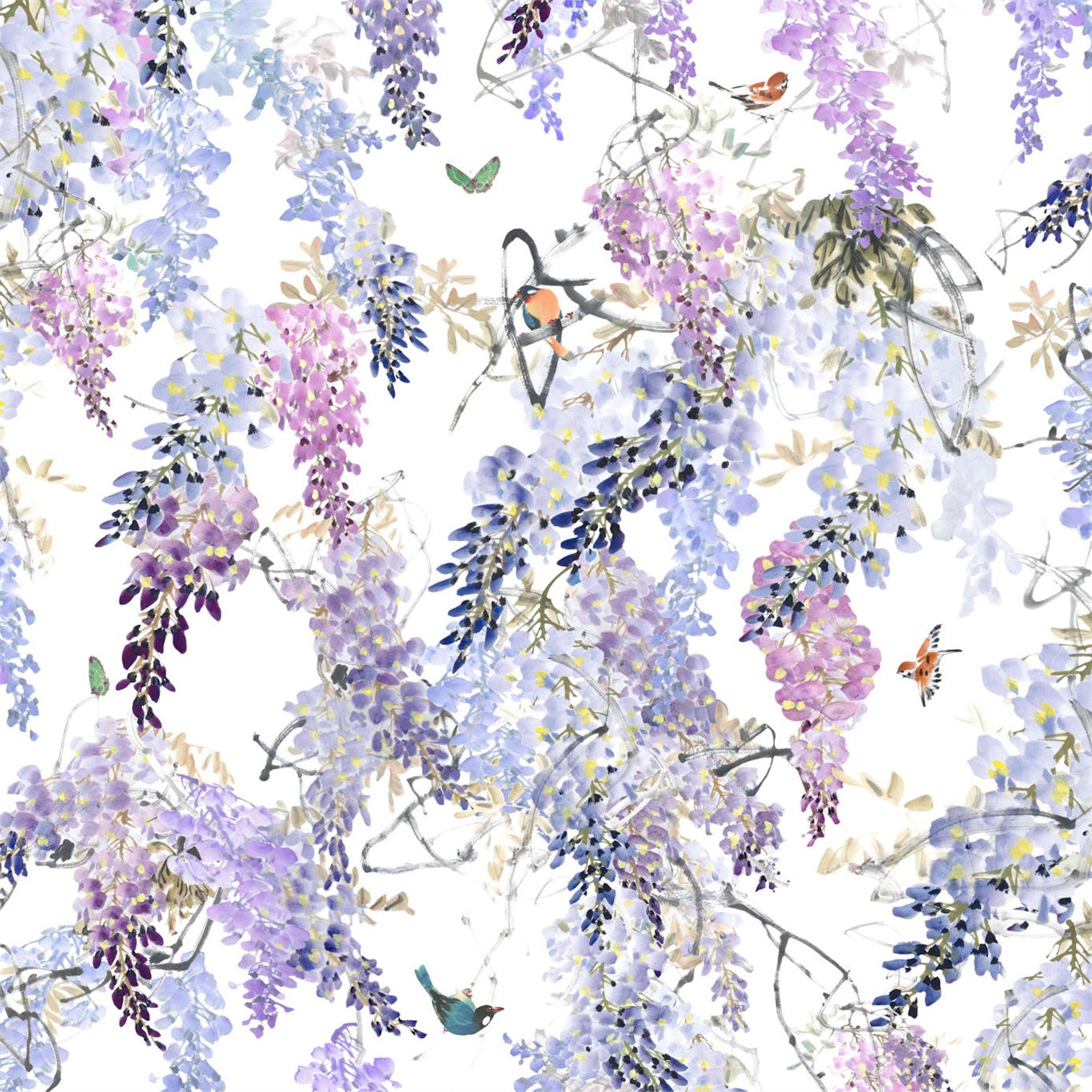 Wisteria Falls Panel B - Lilac