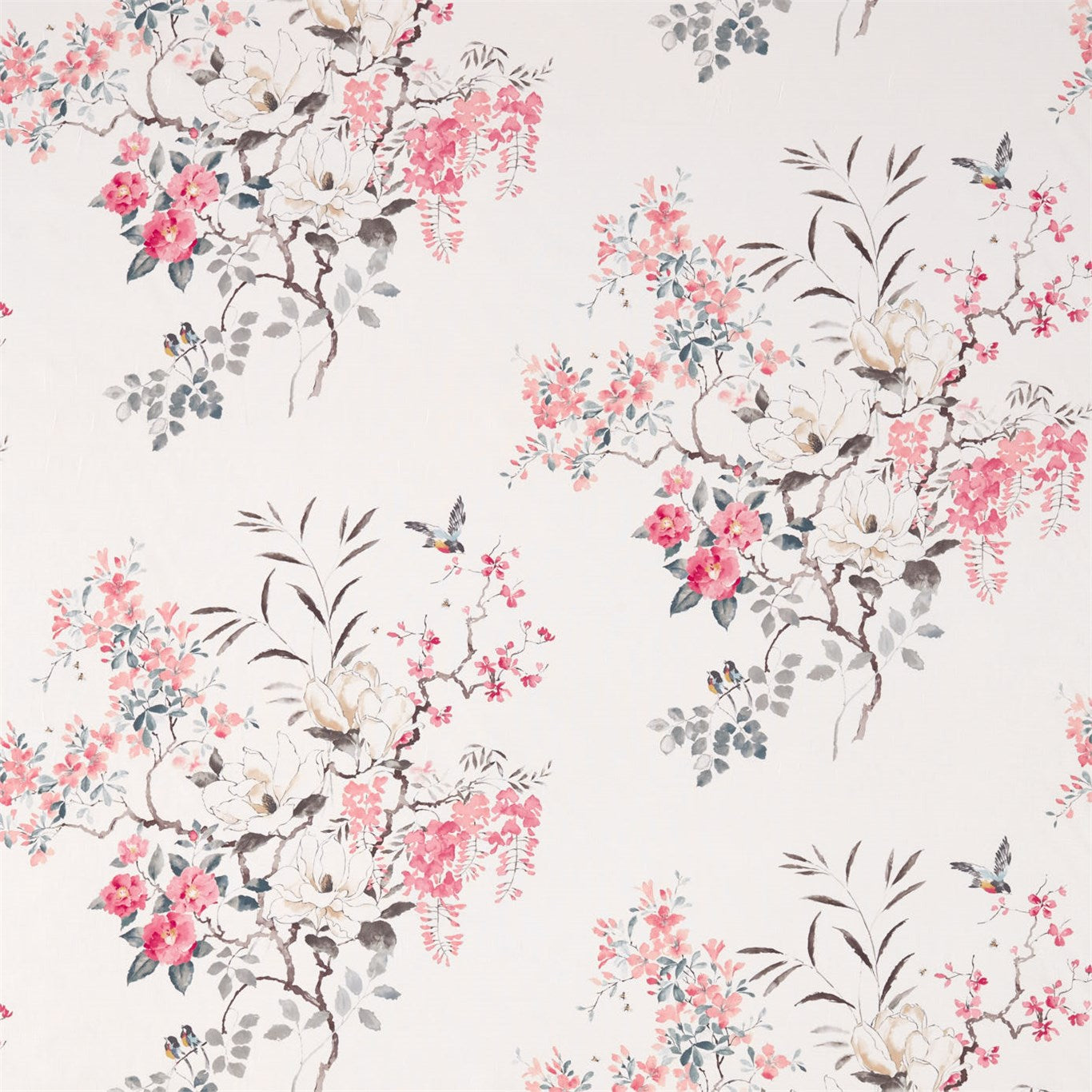 Magnolia & Blossom - Coral / Silver