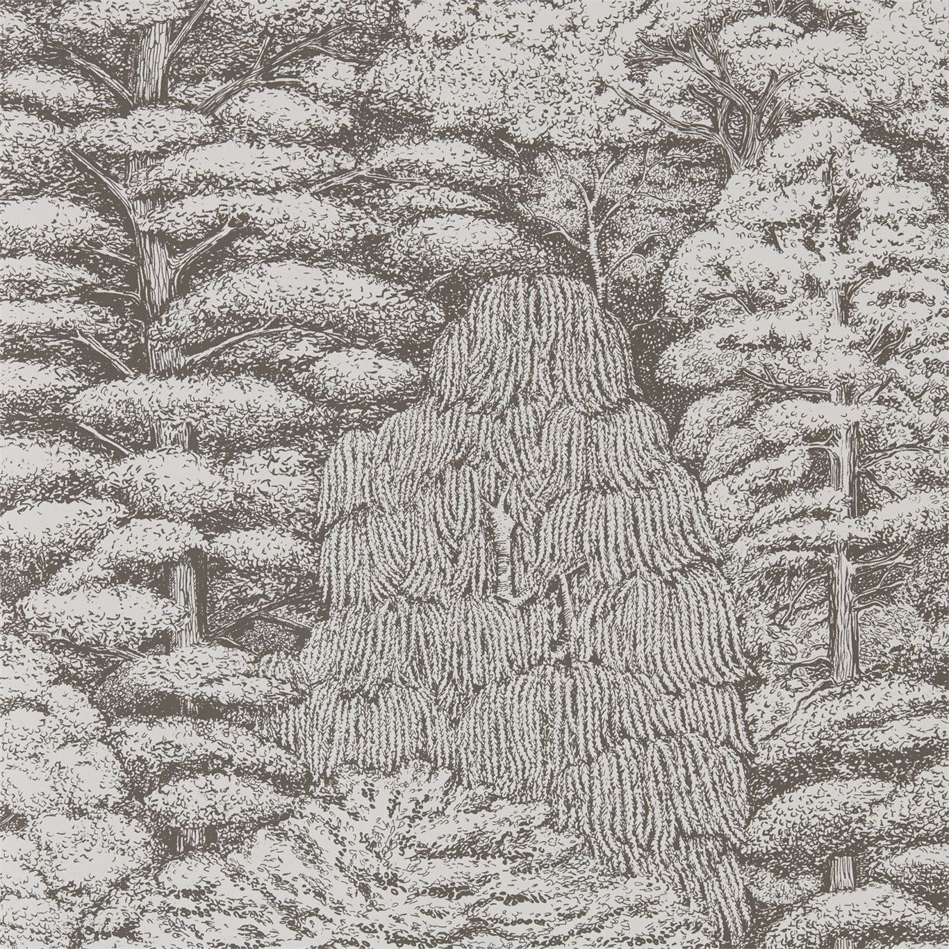 Woodland Toile - Ivory / Charcoal