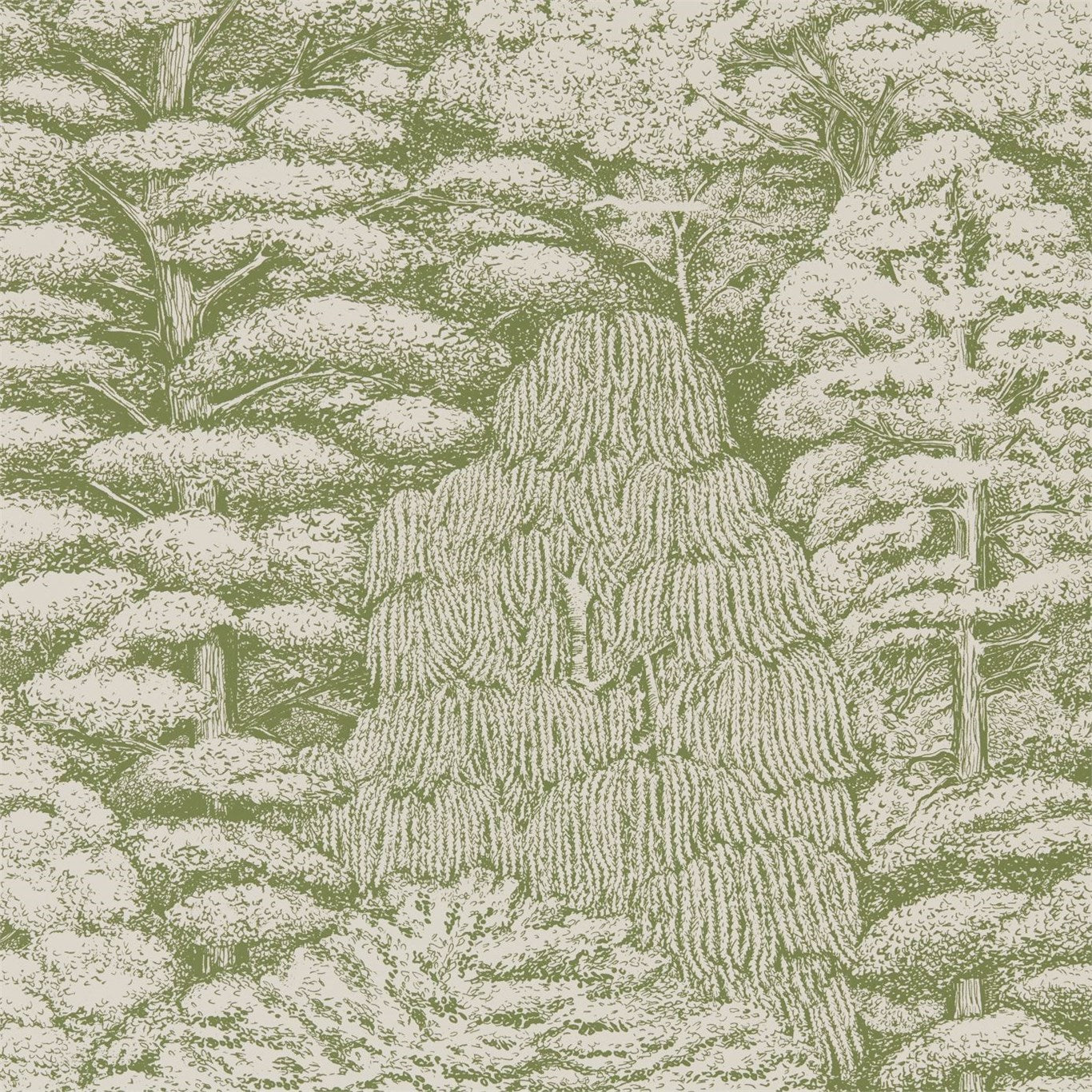 Woodland Toile - Cream / Green